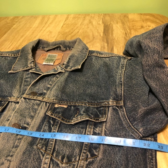 Men’s Levi Strauss Signature Denim Jean Trucker Jacket Western Wash Size Medium - Picture 7 of 11